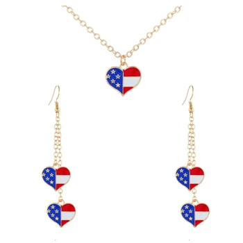 10 Kusov Americkej Vlajky Prívesok Charms pre júla 4. Deň Nezávislosti Náramok, Náhrdelník DIY Šperky Čo Vlasteneckej Ozdoby