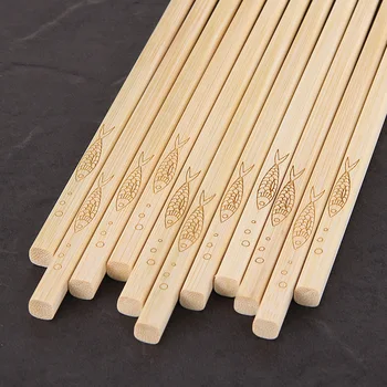 10 Párov Bambusové Tyčinky Prirodzený a Zdravý, Opakovane Sushi Palice, Čínsky, Japonský a kórejský Riad, Zaujímavé Palice