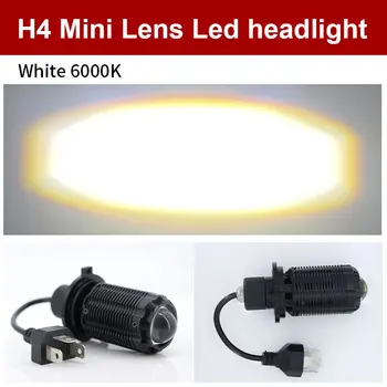 1pc H4 HS1 Objektív Reflektor LED Žiarovka Hi Lo lúč 8000LM Motocykel Svetlo Lampy 3000K 6000k 12v Fit Väčšina Motorke Svietidlá LED Žiarovka
