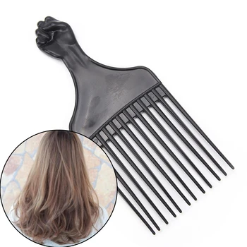 1PCS Široké Zuby Afro Kefa Vybrať Špirála Vidlica Hairbrush Vložiť Vlasy Vybrať Hrebeňa Plastové Výstroj Špirála Pre Kučeravé Vlasy Styling Nástroje
