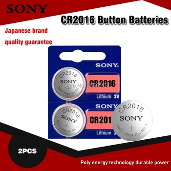 2 ks Pre Sony CR2016 Pôvodné Lítiová gombíková Batéria 3V cr 2016 DL2016 KCR2016 BR2016 gombíkovej batérie pre hodinky počítača