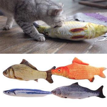 3D Tvorivé Umelé Ryby Tvar Simulácia Plyšové Pet Mačka Žuť Hračka pre Mačky Mint Catnip Ryby Hračky Interakcie Školenia Hračky