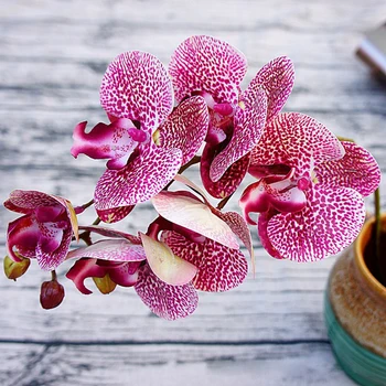 3D Umelé Motýľ Orchidea, Kvety Falošné Mora flor Orchidea, Kvet pre Domáce Svadobné DIY Dekorácie Skutočný Dotyk Domova Flore