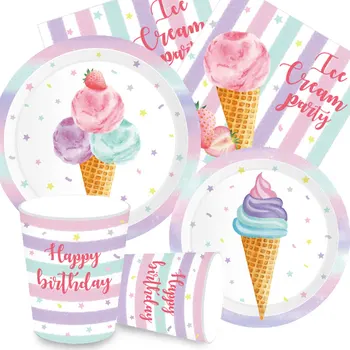 44pcs/balenie Zmrzliny Strany Happy Birthday Jednorázový Riad Nastaviť Doska Pohár Papierový Obrúsok Narodeninovej Party Dekorácie Deti Dospelých