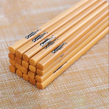 5 Pár Ryby nakrájame na tyčinky Domácnosti Naložené Drevo Sushi Prútika prírodného bambusu príbory prútik, čínsky porcelán riadu nastaviť