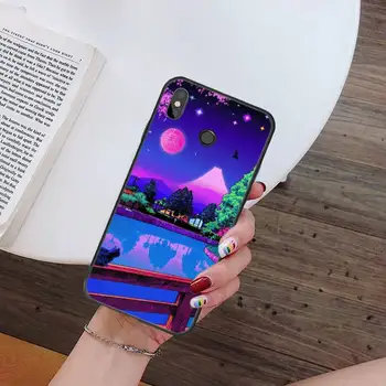 Art Pixel Estetické fialová vzor ochranný plášť Telefón puzdro Pre Xiao Redmi poznámka 7 8 9 t k30 max3 9 s 10 pro lite