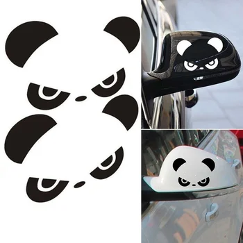 Auto Bočné Zrkadlo Obtlačky Zábavné Populárne v Pohode Roztomilý Zábavné Módne Panda Auto Samolepky Módny Dizajn Spätné 3D Dekorácie-Nálepky