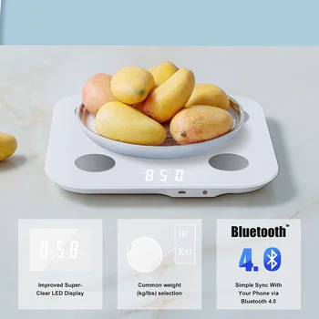 Bluetooth, telesný Tuk Stupnice BMI Váhy LED Smart Digital Hmotnosť Rozsahu Rovnováhu Zloženie Tela Analyzer Kúpeľňa Váhy