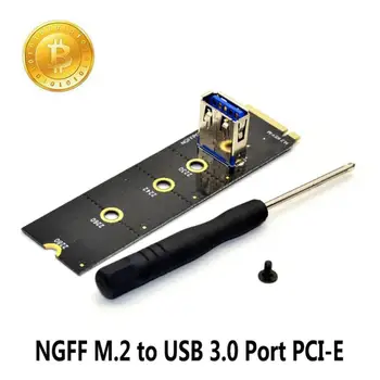 CHIPAL NGFF M. 2 USB 3.0, Prenos Karty M2 M Kľúčom K USB3.0 Adaptér Extender Pre PCI-E slot karty PCI-E Pre Grafické Karty Pre BTC Baník