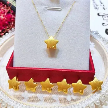 CHUHAN Reálne 999 Pure Gold Star Prívesok Náhrdelník 3D Ťažké Zlato 18K Zlata Clavicle Reťazca Au750 Jemné Šperky pre ženy, Veľkoobchod