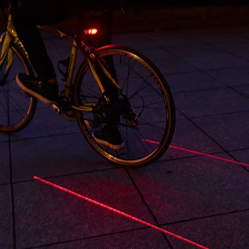 Dropshipping Požičovňa LED Zadné zadné svetlo Nepremokavé Bezpečnostné Výstražné Svetlo 5 LED a 2 Laserové Noc Horský Bicykel Zadné Svetlo na Čítanie