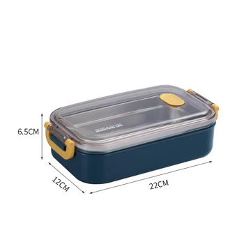 Dvojité 304 Nerezovej Ocele Lunch Box Tepelnej Lunchbox Bento Izolované Obed Box Časť Kontroly Potravín Teplejšie Kontajner Takeaway