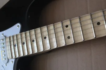 Factory store Čierne telo Yngwie Malmsteen Vrúbkovaným javorový hmatník ST 6 strún elektrických gitár guitarra