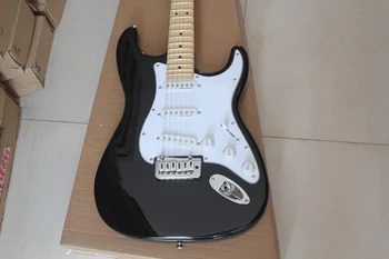 Factory store Čierne telo Yngwie Malmsteen Vrúbkovaným javorový hmatník ST 6 strún elektrických gitár guitarra