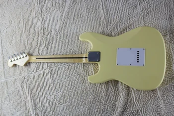 Factory store žltý krém rosewood hmatník ST podpis 6 reťazcové Elektrické Gitary Guitarra