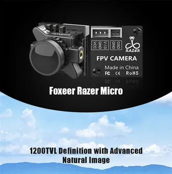 Foxeer Razer Micro Kameru 1.8 mm M8 Objektív 1200TVL PAL/NTSC 4'3 16'9 FPV Fotoaparát s OSD 4.5-25V CMOS Pre RC FPV Racing Drone Časti