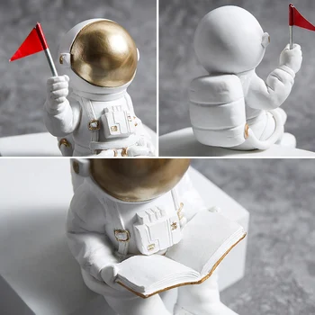 Home Decor Živice Astronaut Figúrky Módne Spaceman Socha Dekoratívne Miniatúry Kozmonaut Sochy Darček Pre Muža & Priateľ