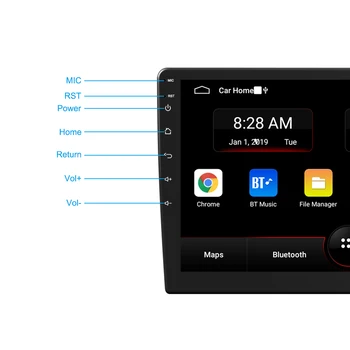 Inteligentné Auto Stereo Android 9.0 10 palec Hlavu Jednotka GPS Navigácia, Bluetooth, WiFi, Rádio Auto Inteligentný Systém Multimediálne