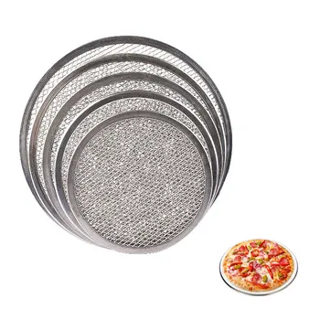 Kolo Oka Pizza Obrazovke Pečenie Tenká Kôra Zásobník Oka Hliníkový Drôt Pan Pizza Pečenie Nástroj