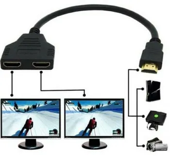 Kompatibilný s HDMI Kábel Video Káble Pozlátené Kábel HDMI Splitter Switcher 1 Vstup Mužov a 2 Výstup Žena Port Kábel Prispôsobiť