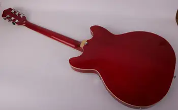 Kvalitné f maple jazz duté telo f otvor prešívaný javor elektrická gitara doprava zadarmo