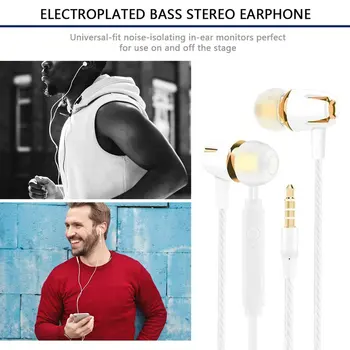 Káblové Slúchadlá Pokovovanie Basy Stereo In-ear Slúchadlá s Mikrofónom Hansfree Volať Telefónne Slúchadlo pre Android iOS