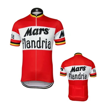 Mars Flandria Cyklistika Dres Retro Cyklistické Oblečenie Horský Bicykel Jersey Cestné Cyklistické Tričko Triatlone Bicykli Nosenie MTB Topy Maillot