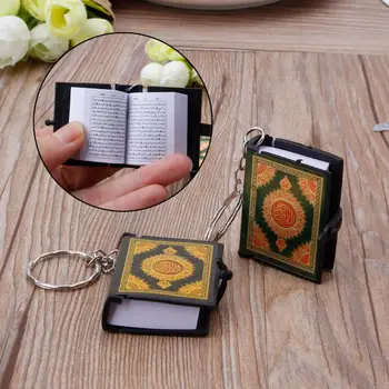 Mini Ark Korán, Kniha Skutočný Papier Môžete Prečítať Arabské Korán Keychain Moslimských Šperky