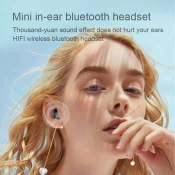 Mini In-Ear 5.0 Bluetooth Slúchadlá Bezdrôtové HiFi Slúchadlá S Mikrofónom Športové Slúchadlá Stereo Handsfree Slúchadlá Pre Všetky Telefóny