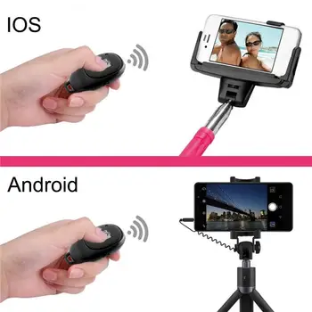 Mini Uzávierky Kamery Diaľkové Ovládanie Bluetooth na Bezdrôtové Selfie Tlačidlo Klikateľné Pre Android Smartfóny IOS Selfie Artefakt Ovládanie