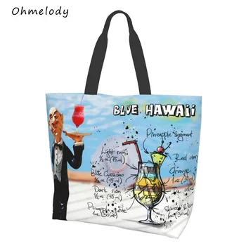 Modrá Hawaii Štýl Žien Plážové Tašky Veľkú Kapacitu Rameno Dámske Kabelky Nakupovanie Kapsičky Cestovanie Kapsičky Taška Lete 2021