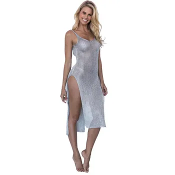 Móda Oka Zakryť Sexy Plážové Šaty 2020 Vestido Háčkovanie Zlaté Plavky, Plavky Ženy Trend Pareo Bikini Sarong Cover-Up