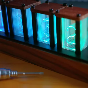 Nixie Hodiny Svietiť Trubice 6-Bitové LED Digitálne Elektronické Technológie Kalendár Stôl Dekorácie
