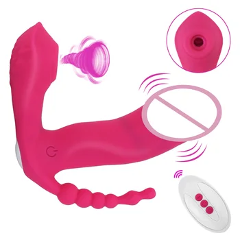 OLO 3 V 1 Sania Vibrátor Nositeľné Dildo Análny Pošvy Stimulátor Klitorisu Vibrátor Erotické Hračky Multifunkčné Sexuálne Hračky pre Ženy