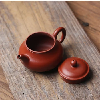 Priedušná fialová piesku kanvicu a yixing dahongpao dobrý kung fu pan hrniec úzke malé tri šálky zhu bahno s čajom