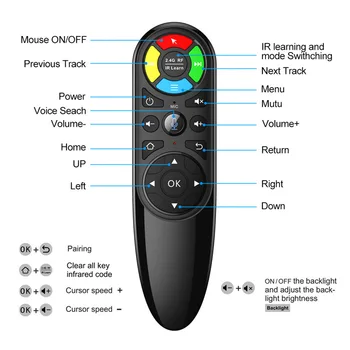 Q6 Hlas Ir Diaľkové Ovládanie Rozmnožovacie Prepínač Bezdrôtovej komunikácie 2.4 G Lietania Air Mouse Televízie Pre Android Smart Tv TV box
