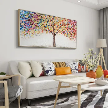 Ručné maľovanie moderný minimalistický obývacia izba gauč pozadie maliarske dekoračné maľby ručne maľované farebné obrazy