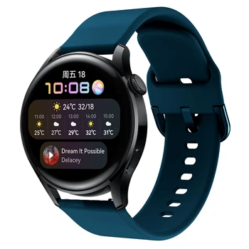 Silikónové Watchband 22 mm Popruh Pre Huawei Sledujte 3 / 3 Pro Smartwatch Nahradenie Viacerých Farieb Šport Náramok Náramok Príslušenstvo