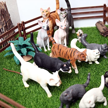 Simulácie Farmy Svete Mačka animal Model hračky,Vzdelávacie Mačka Figúrky Tortu Vňaťou domova záhradné dekorácie, doplnky, hračky