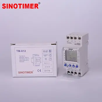 SINOTIMER TM612 Časovač Prepínač 24h Na Veľké 2-kanálový LCD Displej S Dvoma Relé Výstupy 220V Spínač Časovač