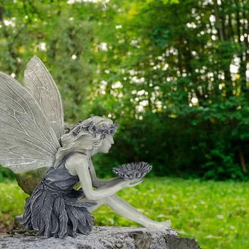 Slnečnica Víla Živice Socha Anjela Socha Realistický Obrázok Ozdoby Kamennú Záhradu Dvore Umenie Vonku Na Výzdobu