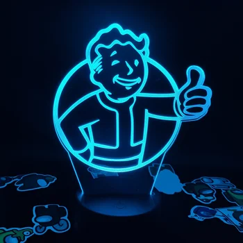Spad Pip Boy Hra Označiť 3D LED Ilúziu, Nočné Osvetlenie, Kreatívny Darček pre priateľa, lávové lampy, spálňa nočný Stolík písací Stôl Dekorácie