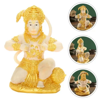 Zlato Hanuman Socha Indickej Pán Socha India Figúrka Zber Idol Murti Pooja Socha pre Ozdoba Interiéru